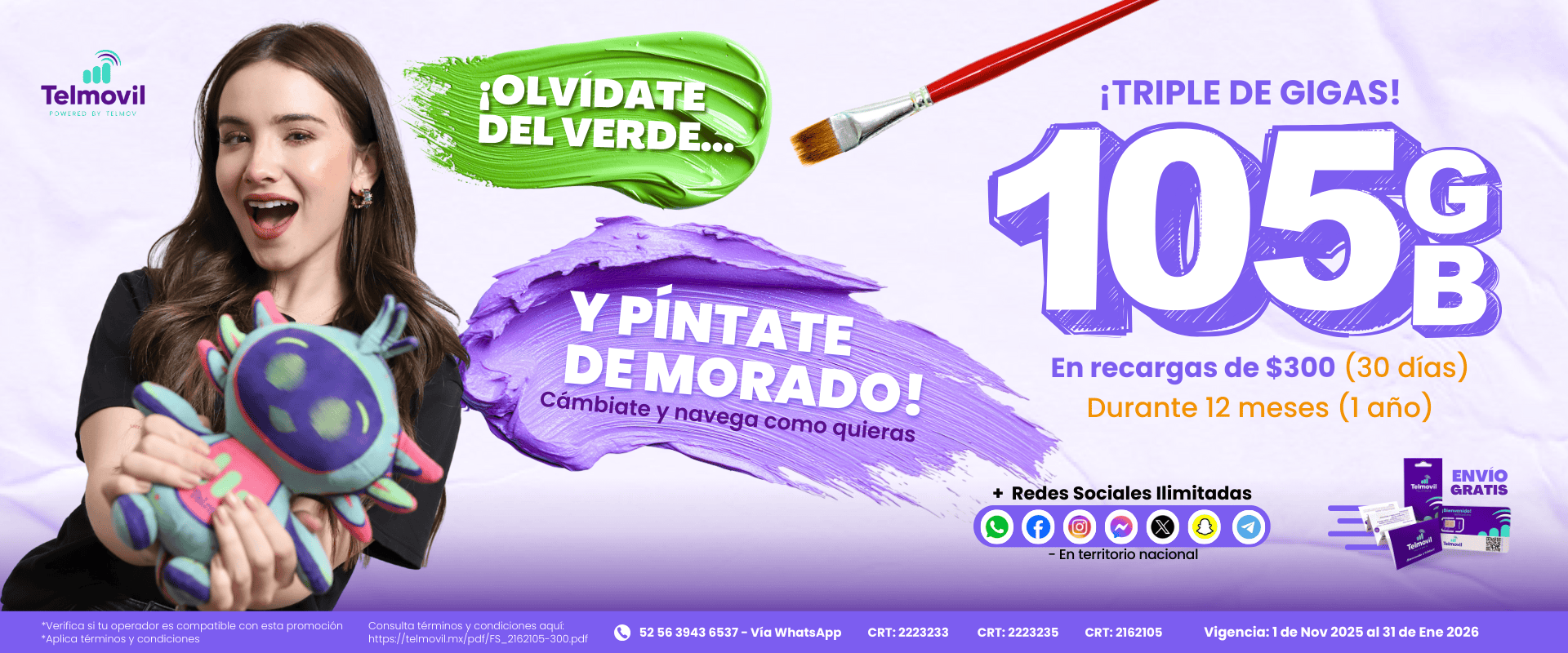 Verde a Morado