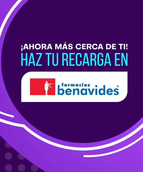 Haz tu recarga en Farmacias Benavides